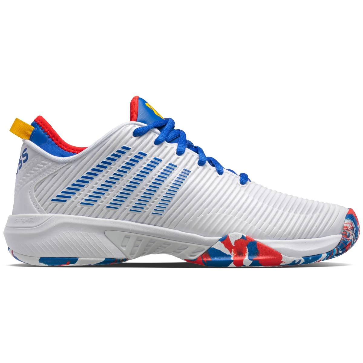 K-Swiss Hypercourt Supreme Men's Tennis Shoe (White/Classic Blue/Berry Red) 3 K-Swiss Hypercourt Supreme Men's Tennis Shoe (White/Classic Blue/Berry Red)
