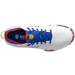 K-Swiss Hypercourt Supreme Men's Tennis Shoe (White/Classic Blue/Berry Red) 12 K-Swiss Hypercourt Supreme Men's Tennis Shoe (White/Classic Blue/Berry Red) -Racquet Equipment Shop 06615 166.06