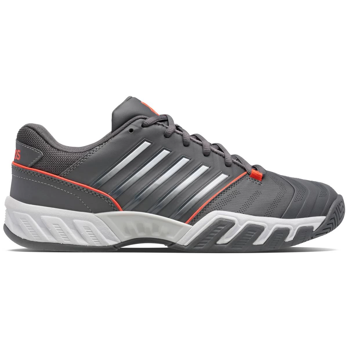 K-Swiss BigShot Light 4 Men's Tennis Shoe (Asphalt/White/Orange) 3 K-Swiss BigShot Light 4 Men's Tennis Shoe (Asphalt/White/Orange)