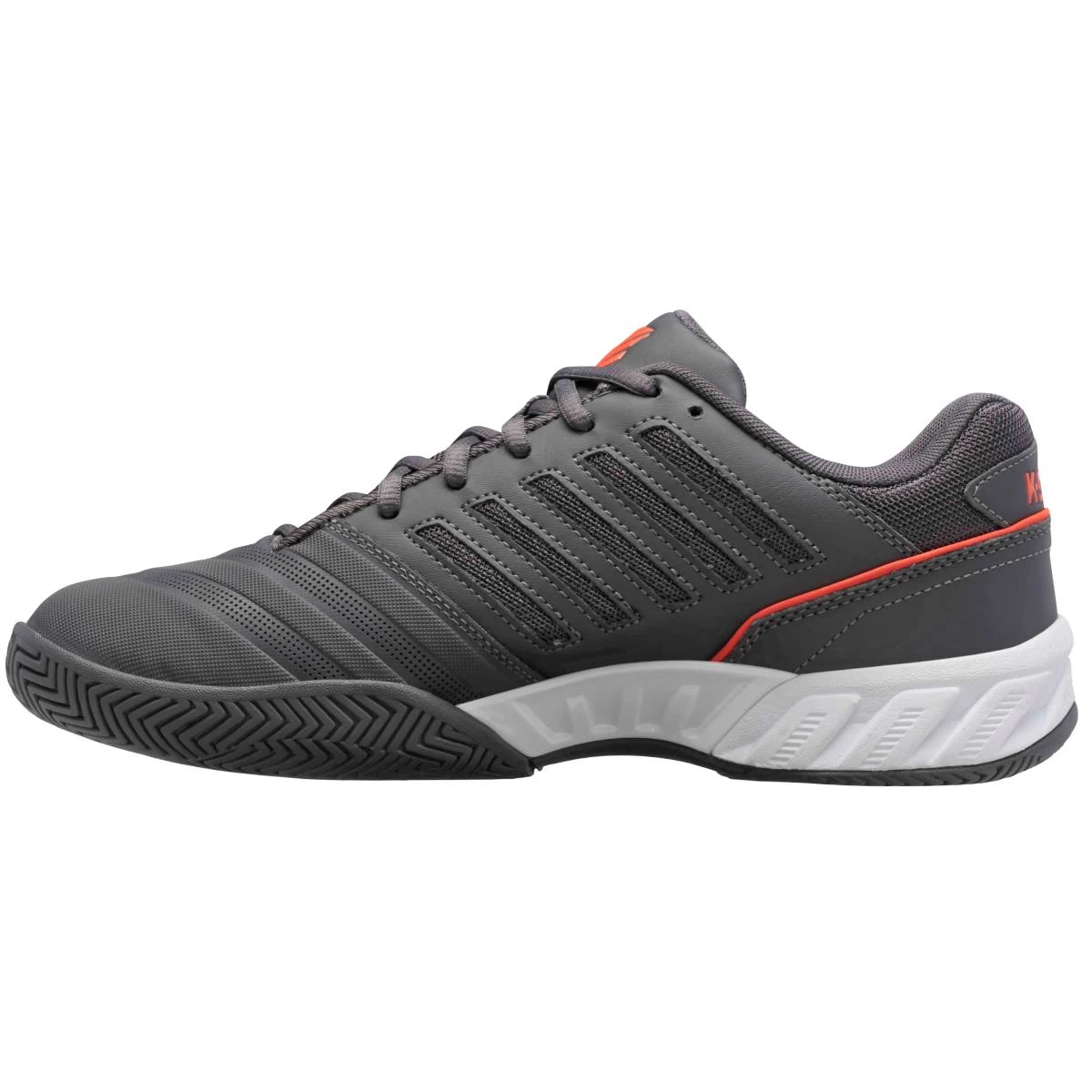 K-Swiss BigShot Light 4 Men's Tennis Shoe (Asphalt/White/Orange) 4 K-Swiss BigShot Light 4 Men's Tennis Shoe (Asphalt/White/Orange) - Image 2