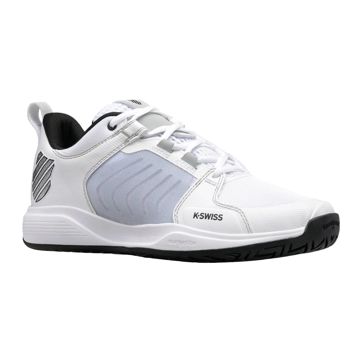 K-Swiss Ultrashot Team Men's Tennis Shoe (White/Black) 7 K-Swiss Ultrashot Team Men's Tennis Shoe (White/Black) - Image 5