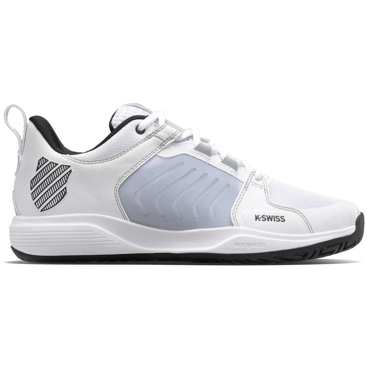 K-Swiss Ultrashot Team Men's Tennis Shoe (White/Black) 3 K-Swiss Ultrashot Team Men's Tennis Shoe (White/Black)