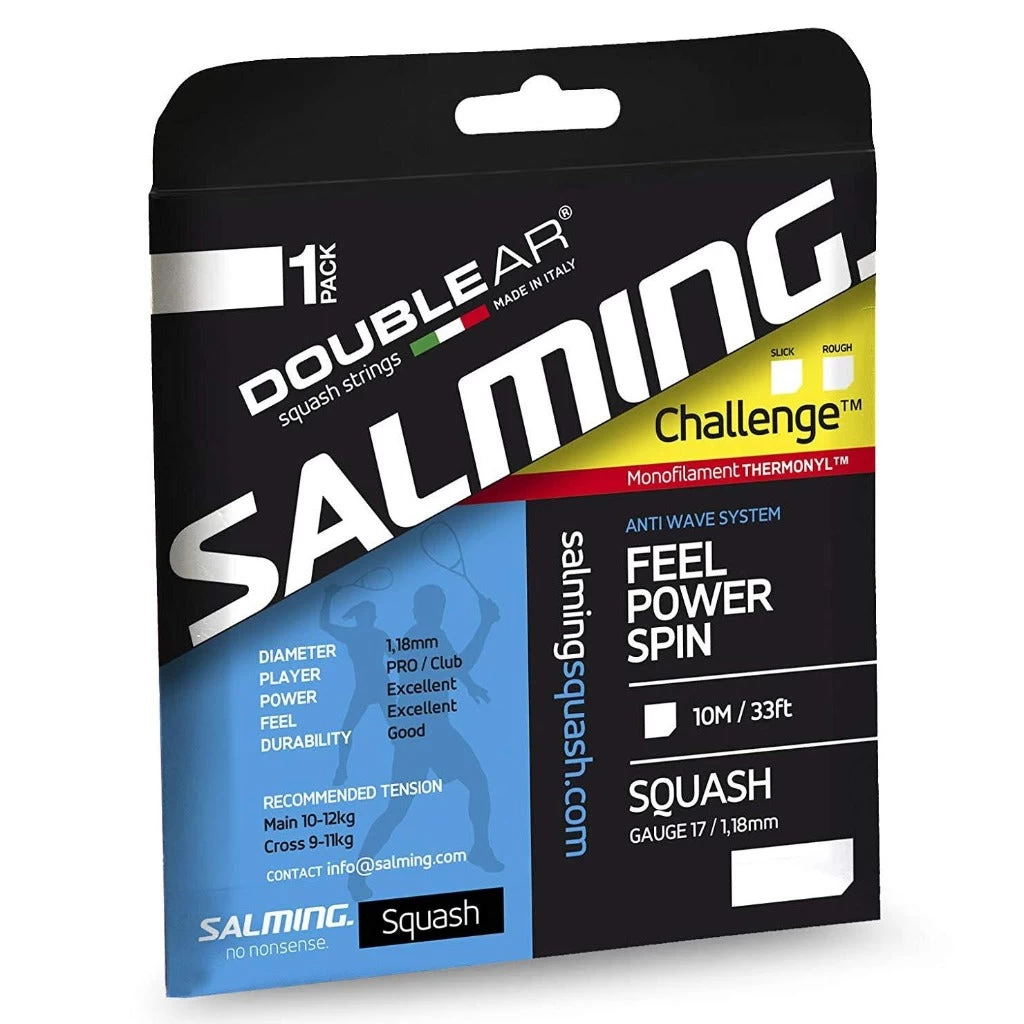 Salming Challenge Slick 17 Squash String (Purple/Yellow) 3 Salming Challenge Slick 17 Squash String (Purple/Yellow)