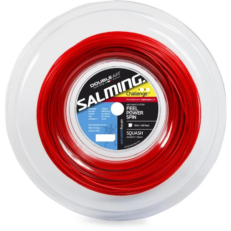 Salming Challenge Slick 17 Squash String Reel 110m (Red) 3 Salming Challenge Slick 17 Squash String Reel 110m (Red)