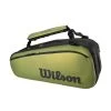 Wilson Blade V8 Super Tour 9 Pack Racquet Bag (Green/Black) 1 Wilson Blade V8 Super Tour 9 Pack Racquet Bag (Green/Black) -Racquet Equipment Shop 3fc8a9698af9802ab1b080d2506eaf84c970cc54 WR8016801 1 Super Tour Blade 9PK GR BL