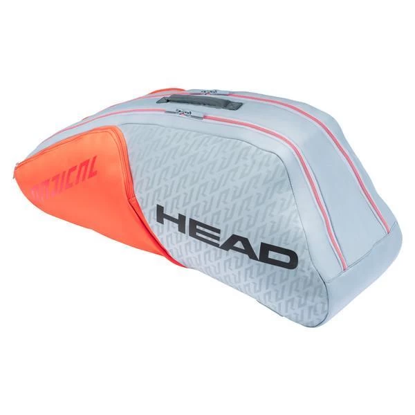 Head Radical Combi 6 Pack Racquet Bag (Grey/Orange) 4 Head Radical Combi 6 Pack Racquet Bag (Grey/Orange) - Image 2