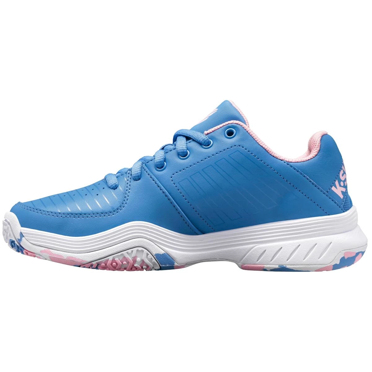 K-Swiss Court Express OMNI Junior Tennis Shoe (Blue/Pink/White) 4 K-Swiss Court Express OMNI Junior Tennis Shoe (Blue/Pink/White) - Image 2