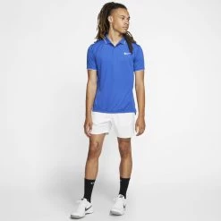 Nike Men's Court Dri-Fit Team Polo (Blue/White) -Racquet Equipment Shop 939137 480 PHSYM003 1000