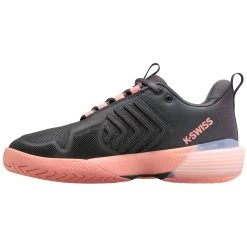 K-Swiss Ultrashot 3 Women's Tennis Shoe (Asphalt/Peach/White) -Racquet Equipment Shop 96988 007.04