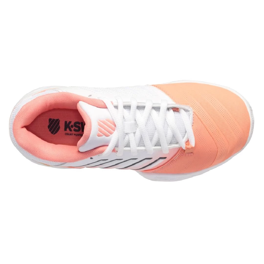 K-Swiss Bigshot Light 4 Women's Tennis Shoe (White/Peach) 6 K-Swiss Bigshot Light 4 Women's Tennis Shoe (White/Peach) - Image 4