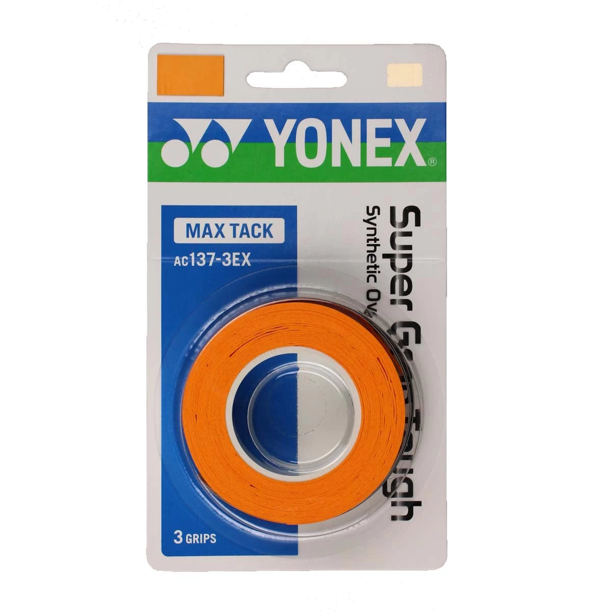Yonex Super Grap Tough Overgrip 3 Pack (Orange) 3 Yonex Super Grap Tough Overgrip 3 Pack (Orange)