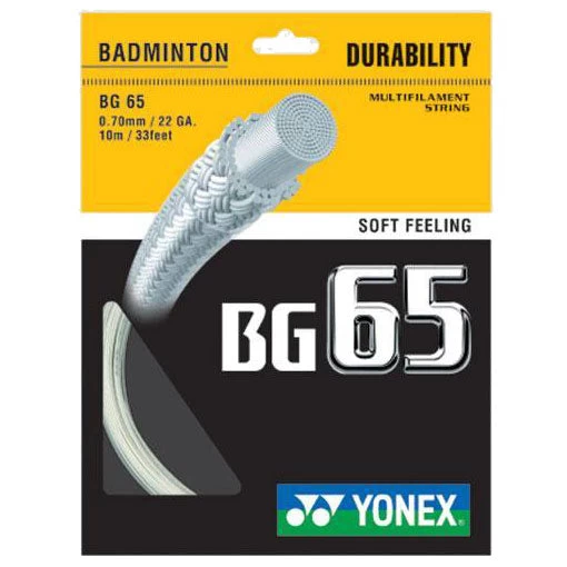Yonex BG 65 Badminton String (White) 3 Yonex BG 65 Badminton String (White)