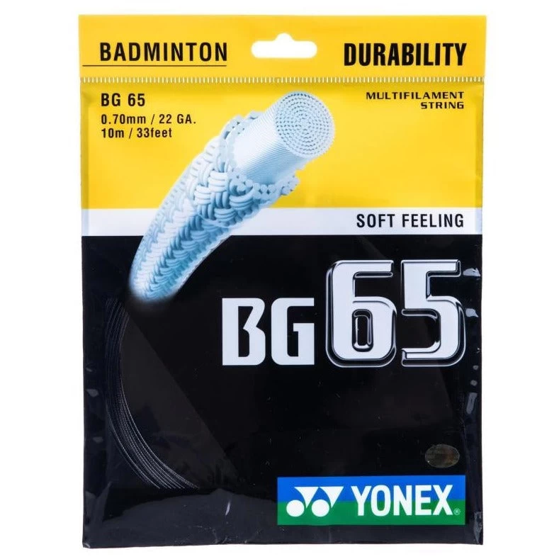 Yonex BG 65 Badminton String (Black) 3 Yonex BG 65 Badminton String (Black)