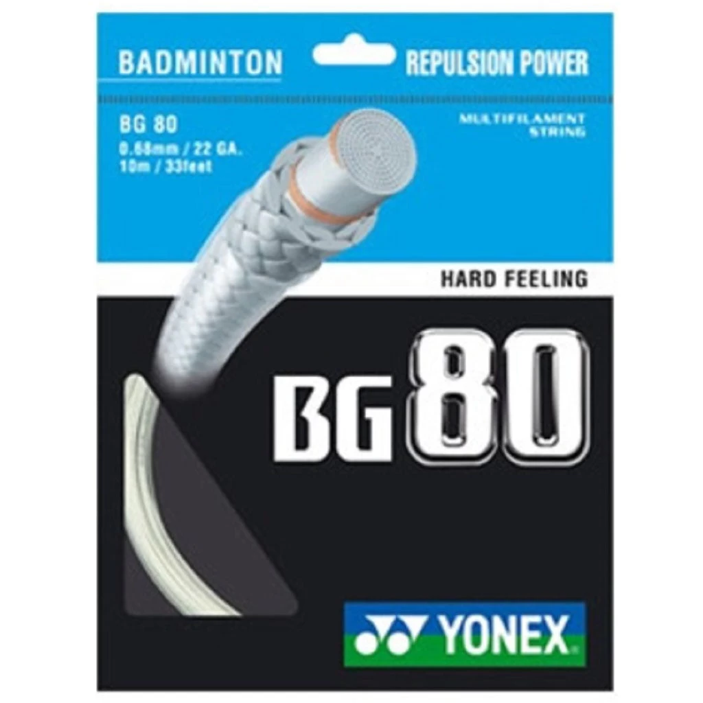 Yonex BG 80 Badminton String (White) 3 Yonex BG 80 Badminton String (White)