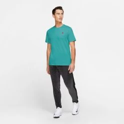 Nike Men's Court Top (Washed Teal) -Racquet Equipment Shop BV5809 392 PHSYM002 3144