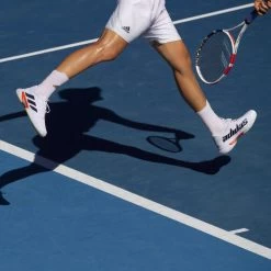 Adidas Barricade Tokyo Men's Tennis Shoe (White/Black/Solar Red) 19 Adidas Barricade Tokyo Men's Tennis Shoe (White/Black/Solar Red) -Racquet Equipment Shop Barricade Tokyo Tennis Shoes White FZ3935 HM2