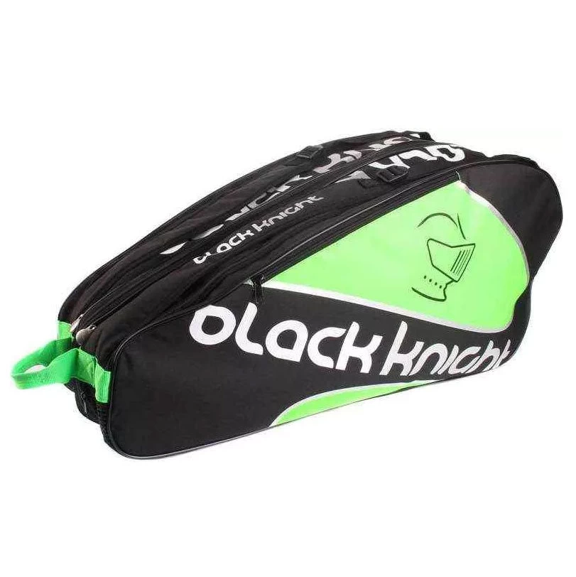 Black Knight Triple Racquet Bag (Black/Green) 5 Black Knight Triple Racquet Bag (Black/Green) - Image 3