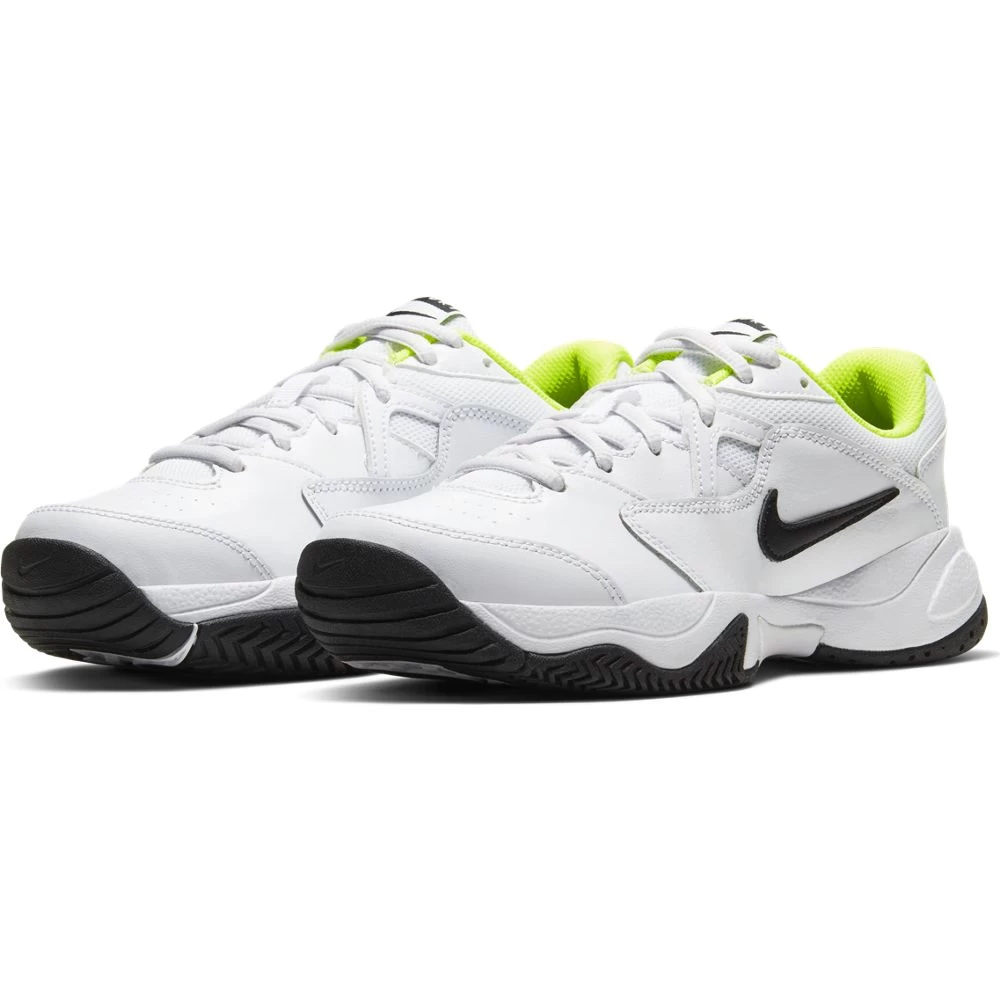 Nike Court Lite 2 Junior Tennis Shoe (White/Black/Green) 6 Nike Court Lite 2 Junior Tennis Shoe (White/Black/Green) - Image 4