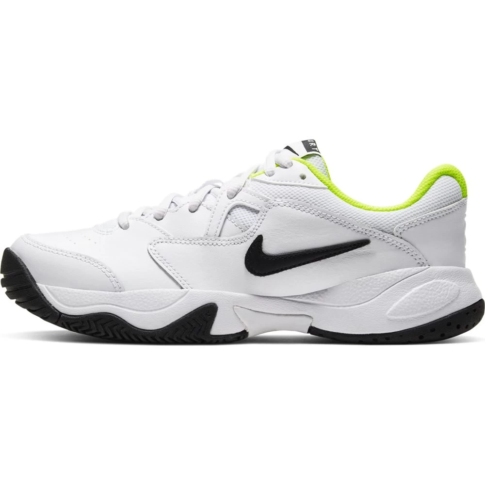 Nike Court Lite 2 Junior Tennis Shoe (White/Black/Green) 4 Nike Court Lite 2 Junior Tennis Shoe (White/Black/Green) - Image 2
