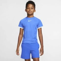 Nike Boy's Court Dri-Fit Top (Blue) -Racquet Equipment Shop CD6131 480 PHSFM001 1000