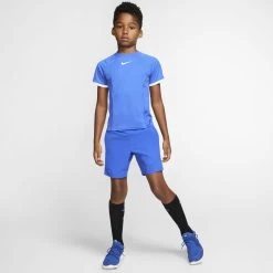 Nike Boy's Court Dri-Fit Top (Blue) -Racquet Equipment Shop CD6131 480 PHSYM002 1000