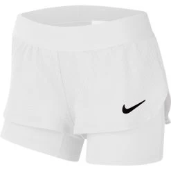 Nike Girl's Court Dri-Fit Flex Shorts (White)
