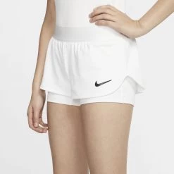 Nike Girl's Court Dri-Fit Flex Shorts (White) 15 Nike Girl's Court Dri-Fit Flex Shorts (White) -Racquet Equipment Shop CJ0948 100 PHSYM001 1000