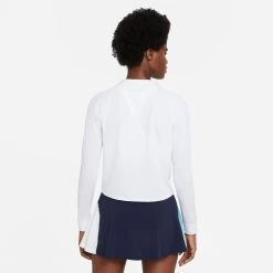 Nike Women's Victory Dri-FIT Long Sleeve Top (White/Black) 8 Nike Women's Victory Dri-FIT Long Sleeve Top (White/Black) -Racquet Equipment Shop CV4697 100 PHSBM001 3144