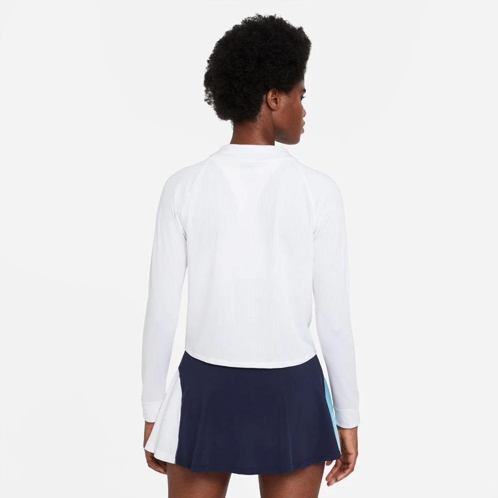 Nike Women's Victory Dri-FIT Long Sleeve Top (White/Black) 5 Nike Women's Victory Dri-FIT Long Sleeve Top (White/Black) - Image 3