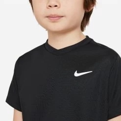 Nike Boys' Dri-FIT Victory Top (Black/White) 12 Nike Boys' Dri-FIT Victory Top (Black/White) -Racquet Equipment Shop CV7565 010 PHSYM001 3144