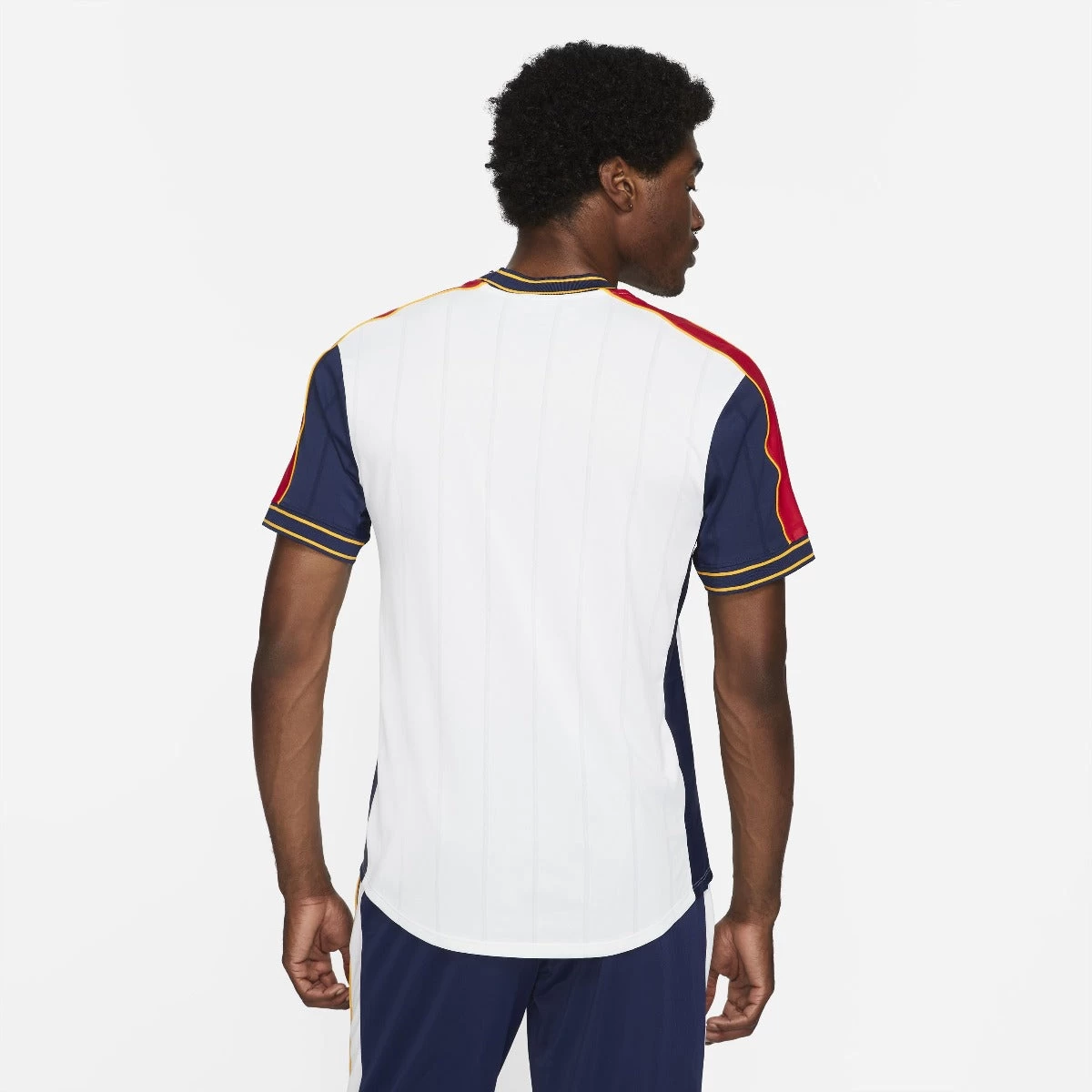 Nike Men's Dri-FIT NYC Slam Top (White/University Red/Binary Blue) 4 Nike Men's Dri-FIT NYC Slam Top (White/University Red/Binary Blue) - Image 2