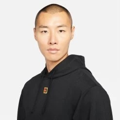 Nike Men's Fleece Heritage Tennis Hoodie (Black) -Racquet Equipment Shop DA5711 010 PHSYM001 3144