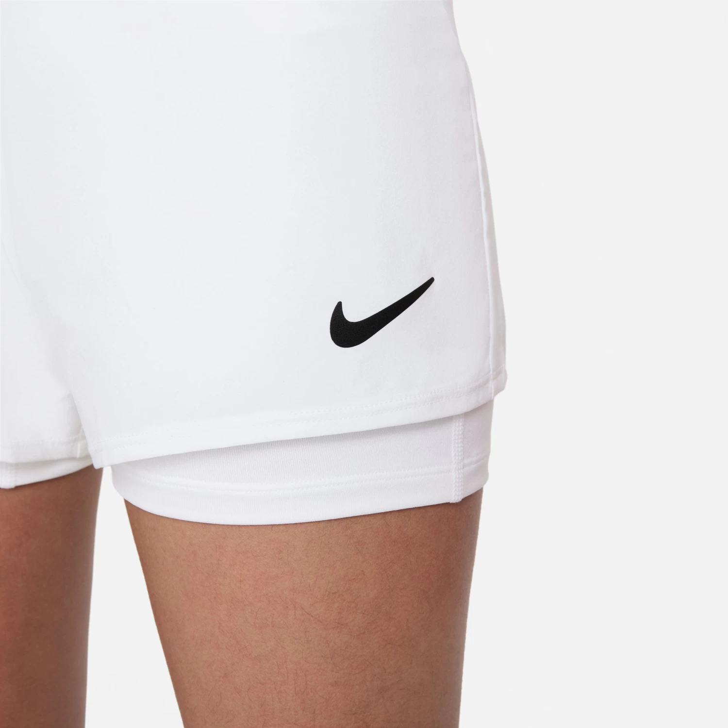 Nike Girls' Dri-FIT Victory Shorts (White/Black) 9 Nike Girls' Dri-FIT Victory Shorts (White/Black) - Image 7