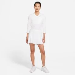 Nike Women's Dri-FIT Club Tennis Skirt (White/Black) 12 Nike Women's Dri-FIT Club Tennis Skirt (White/Black) -Racquet Equipment Shop DB5935 100 PHSYM004 3144