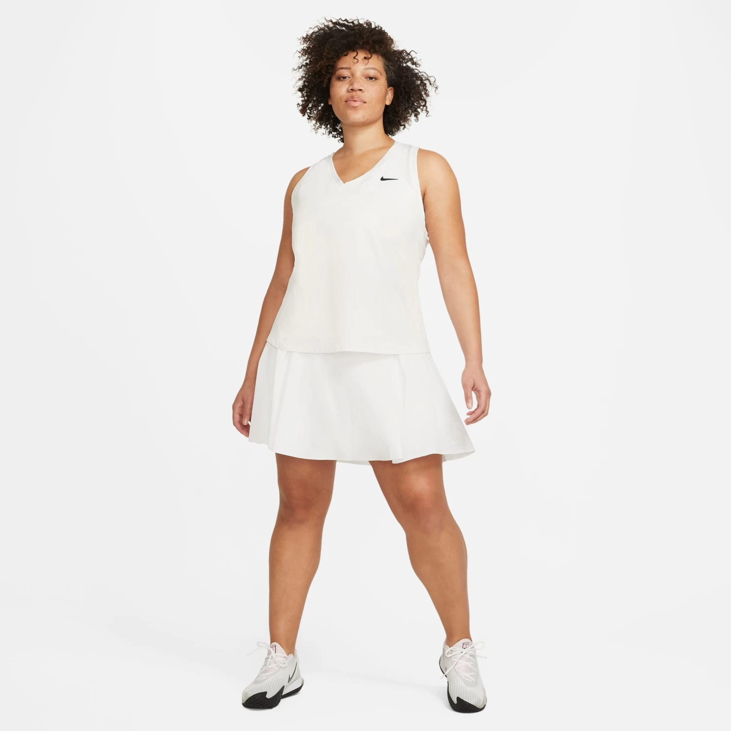 Nike Women's Dri-FIT Club Tennis Skirt (White/Black) 7 Nike Women's Dri-FIT Club Tennis Skirt (White/Black) - Image 5