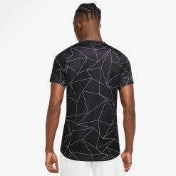 Nike Men's Dri-FIT Advantage Print Top (Black/White) 7 Nike Men's Dri-FIT Advantage Print Top (Black/White) -Racquet Equipment Shop DD8313 010 PHSBM001 3144