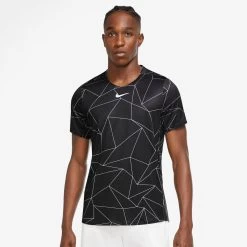 Nike Men's Dri-FIT Advantage Print Top (Black/White)