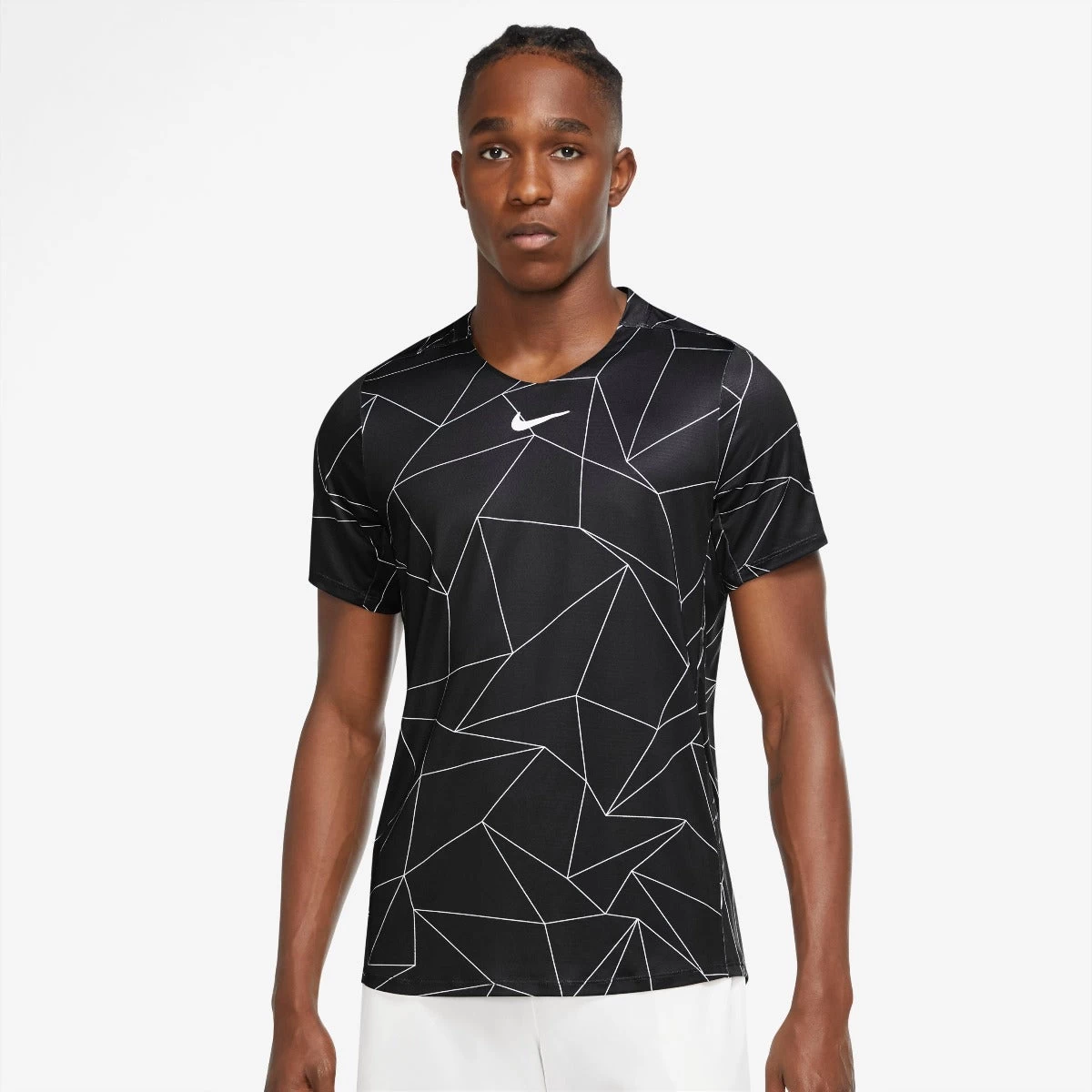 Nike Men's Dri-FIT Advantage Print Top (Black/White) 3 Nike Men's Dri-FIT Advantage Print Top (Black/White)