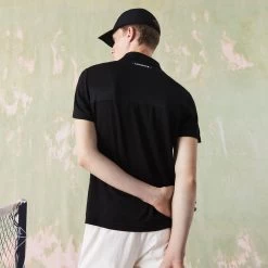 Lacoste Men's Colorblock Breathable Tennis Polo (Black/Blue) 15 Lacoste Men's Colorblock Breathable Tennis Polo (Black/Blue) -Racquet Equipment Shop DH9260 7KE 22