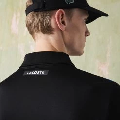 Lacoste Men's Colorblock Breathable Tennis Polo (Black/Blue) 14 Lacoste Men's Colorblock Breathable Tennis Polo (Black/Blue) -Racquet Equipment Shop DH9260 7KE 32