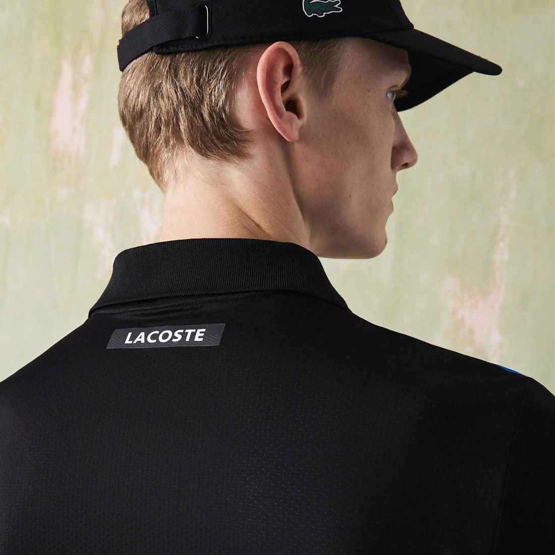 Lacoste Men's Colorblock Breathable Tennis Polo (Black/Blue) 8 Lacoste Men's Colorblock Breathable Tennis Polo (Black/Blue) - Image 6