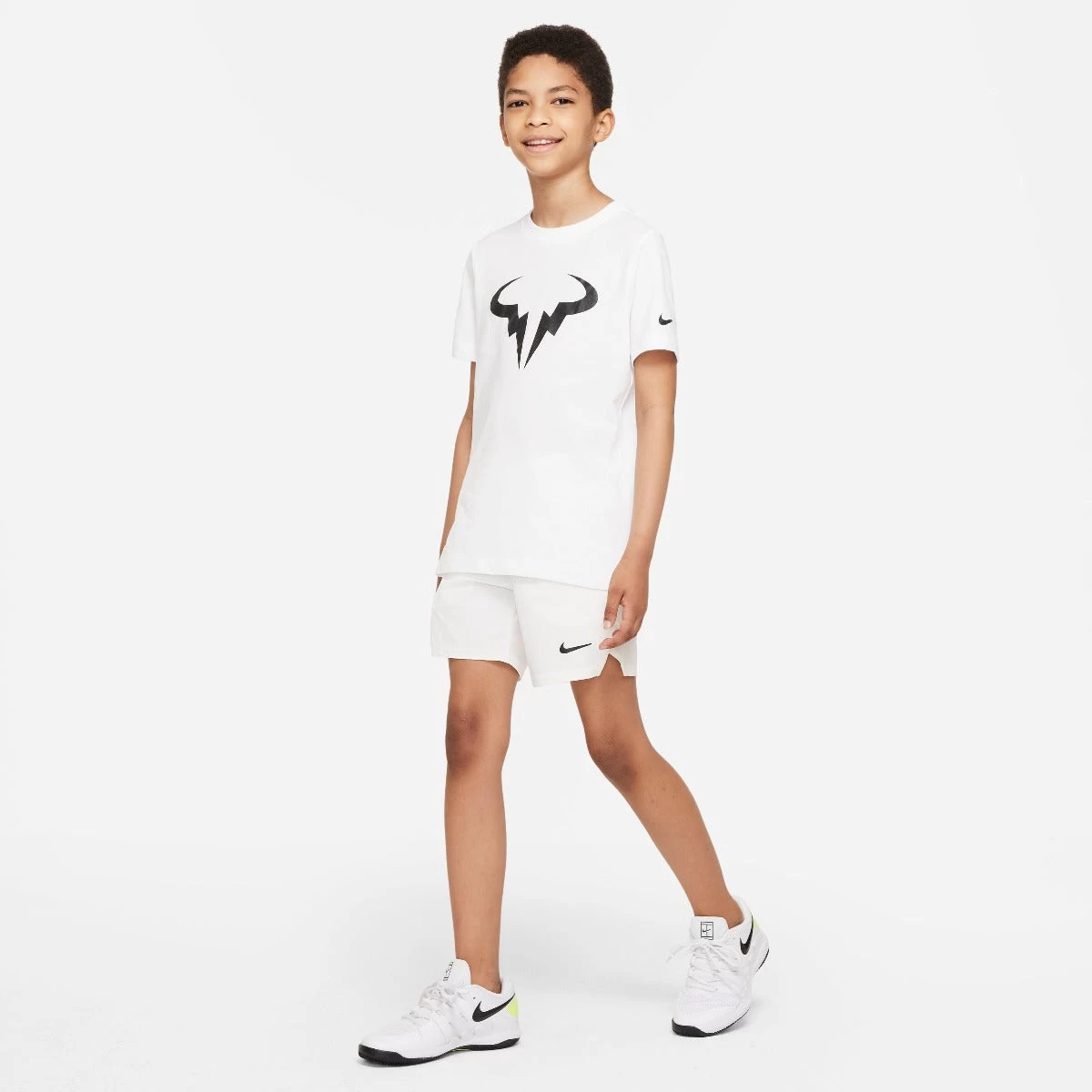 Nike Boy's Dri-FIT Rafa Top (White/Black) 7 Nike Boy's Dri-FIT Rafa Top (White/Black) - Image 5
