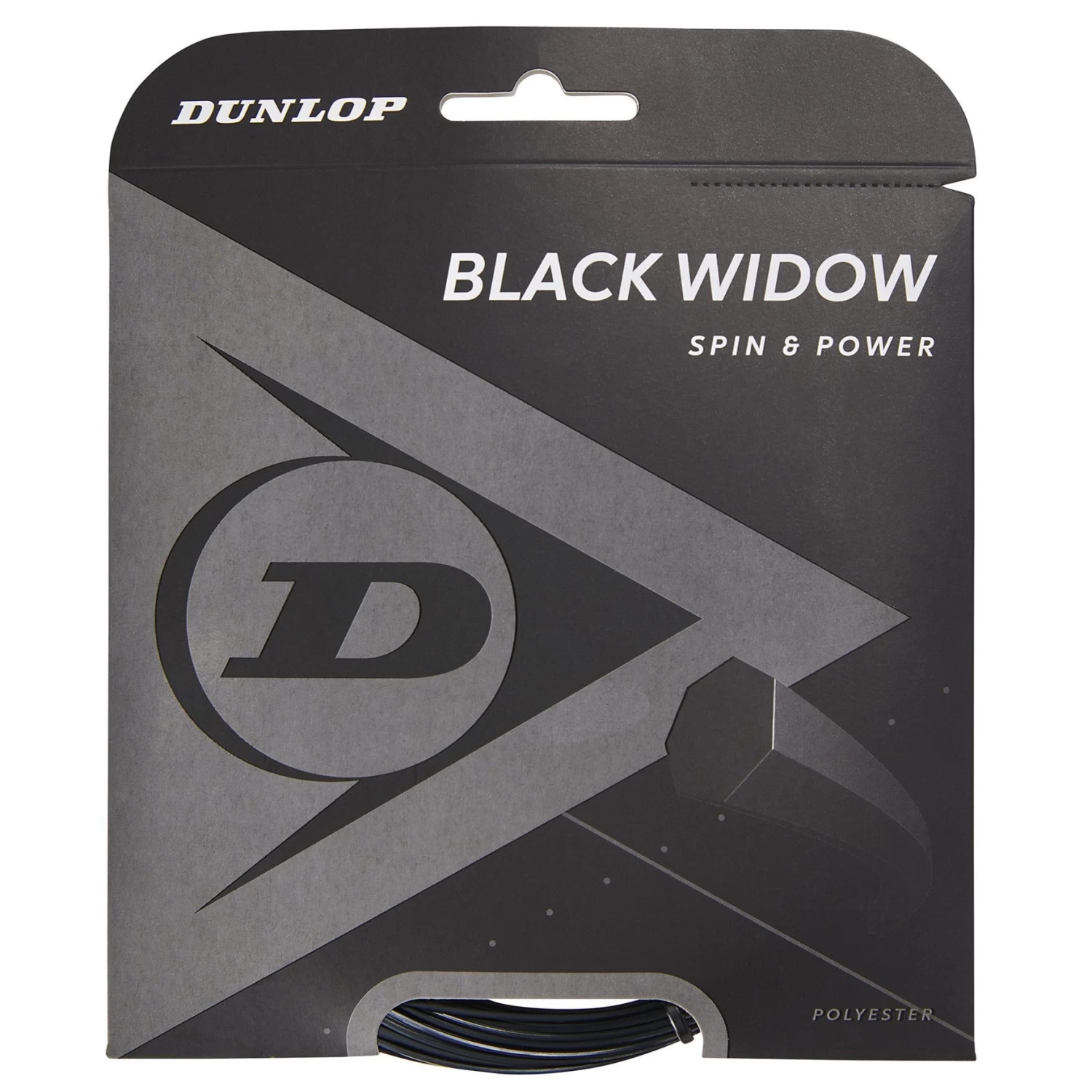 Dunlop Black Widow 16/1.31 Tennis String (Black) 3 Dunlop Black Widow 16/1.31 Tennis String (Black)