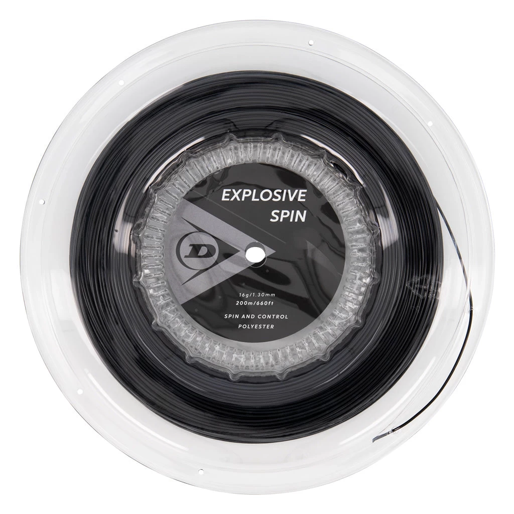Dunlop Explosive Spin 16/1.30 Tennis String Reel (Black) 3 Dunlop Explosive Spin 16/1.30 Tennis String Reel (Black)