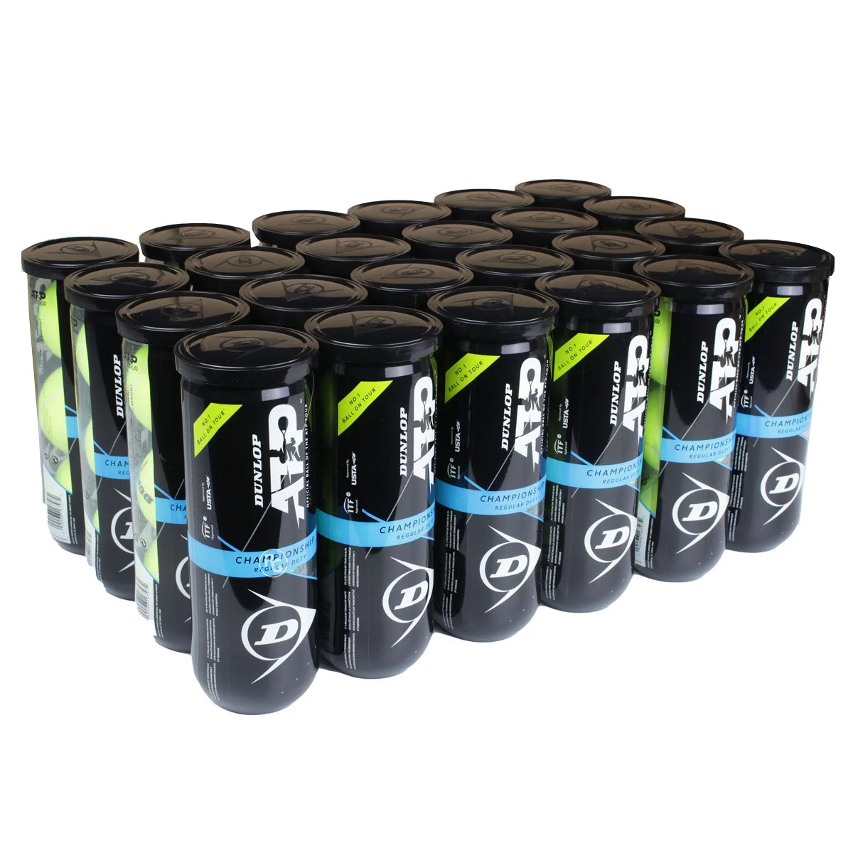 Dunlop ATP Championship Regular Duty Tennis Balls – 24 Can Case 3 Dunlop ATP Championship Regular Duty Tennis Balls – 24 Can Case