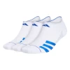 Adidas Men's Superlite 3 Stripe No-Show Socks (White) 2 Adidas Men's Superlite 3 Stripe No-Show Socks (White) -Racquet Equipment Shop FZ7039 HDW photo side center white