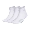 Adidas Men's Superlite Quarter Crew Socks (White) 2 Adidas Men's Superlite Quarter Crew Socks (White) -Racquet Equipment Shop FZ7076 HDW photo side center white