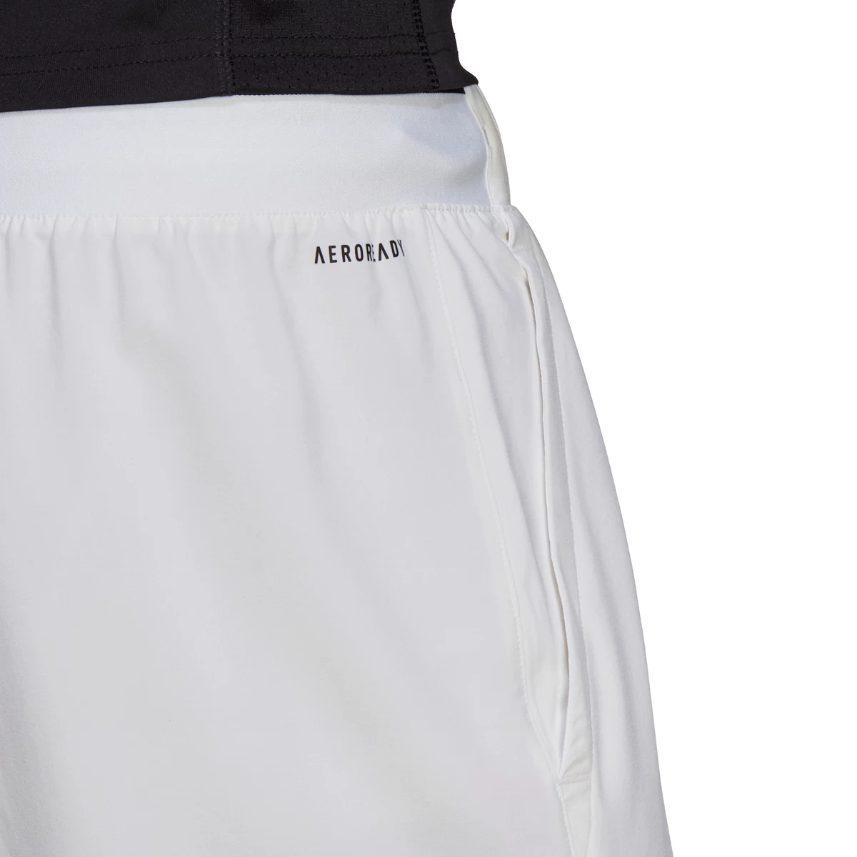 Adidas Men's Club Stretch Woven 7-Inch Shorts (White/Black) 6 Adidas Men's Club Stretch Woven 7-Inch Shorts (White/Black) - Image 4