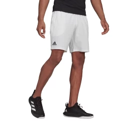 Adidas Men's Club Stretch Woven 9-Inch Shorts (White/Black)