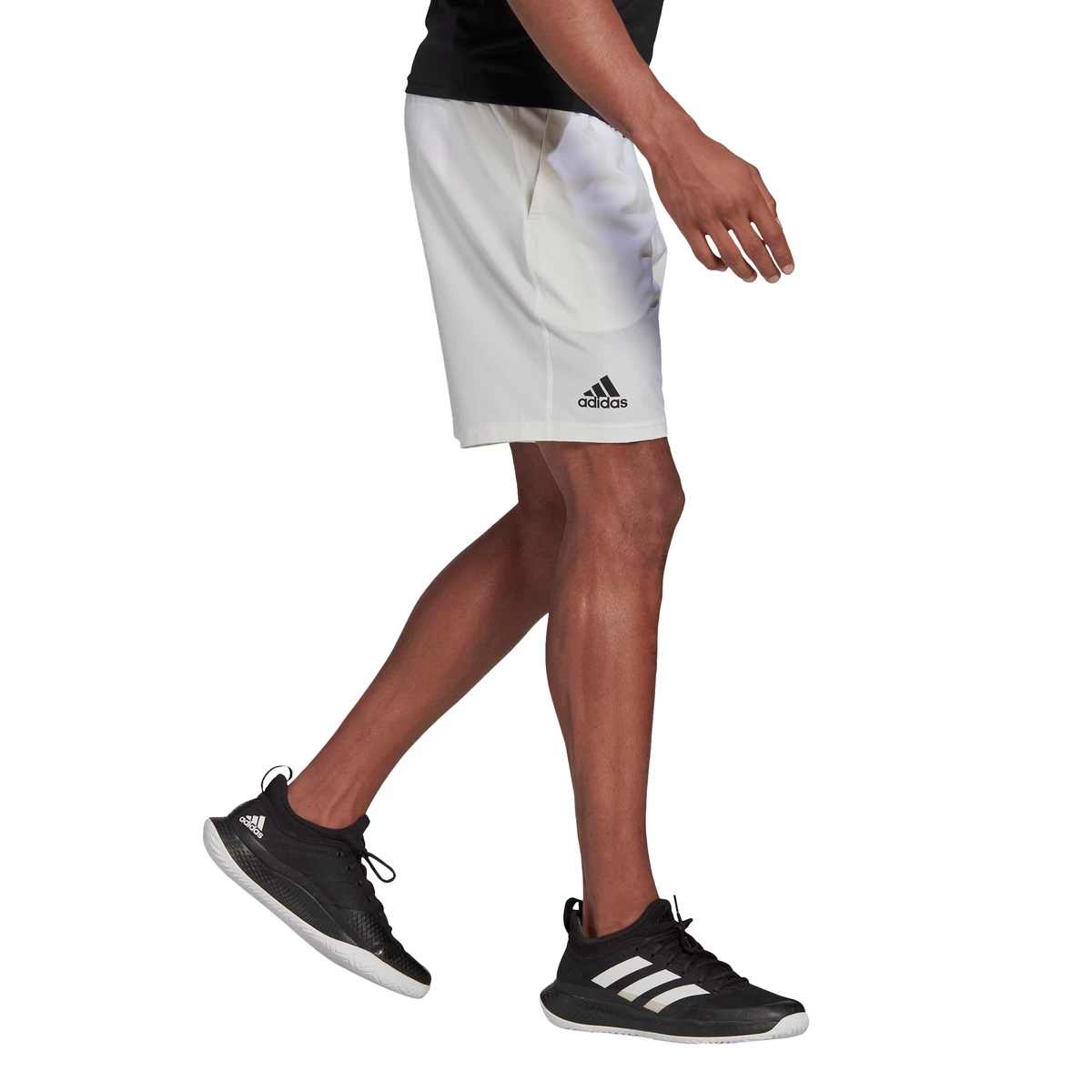 Adidas Men's Club Stretch Woven 7-Inch Shorts (White/Black) 5 Adidas Men's Club Stretch Woven 7-Inch Shorts (White/Black) - Image 3